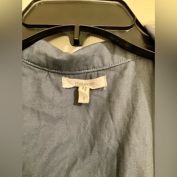 Plus Size Quilted Yoke Vest - Indigo Ash - Picture 4 of 4